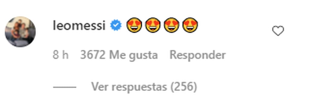 La reacción de Lionel Messi a la foto de su esposa