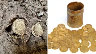Descubrieron monedas de oro mientras remodelaban su cocina