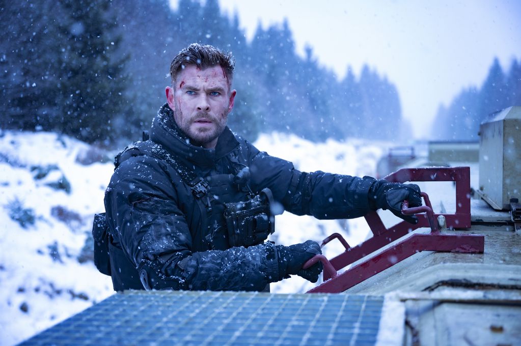 Chris Hemsworth como Tyler Rake en Misión de rescate 2. (Jasin Boland/Netflix)
