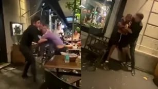 mozo echó a los golpes a un vendedor ambulante de un bar
