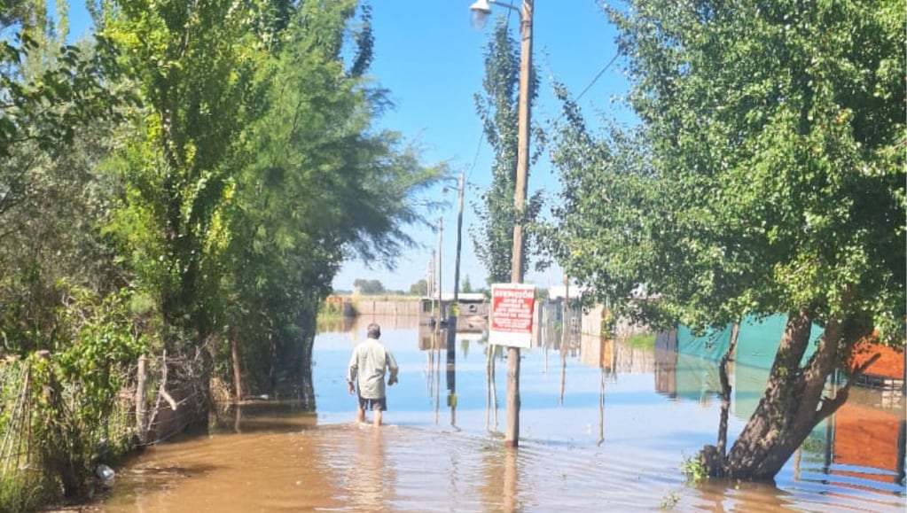 Desoladoras imágenes: la crecida del Río Mendoza que obligó a vecinos de Maipú a evacuar sus casas. Foto: gentileza vecinos Rincón de los Álamos
