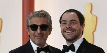 Ricardo Darín y Peter Lanzani en la ceremonia de entrega de premios Óscar