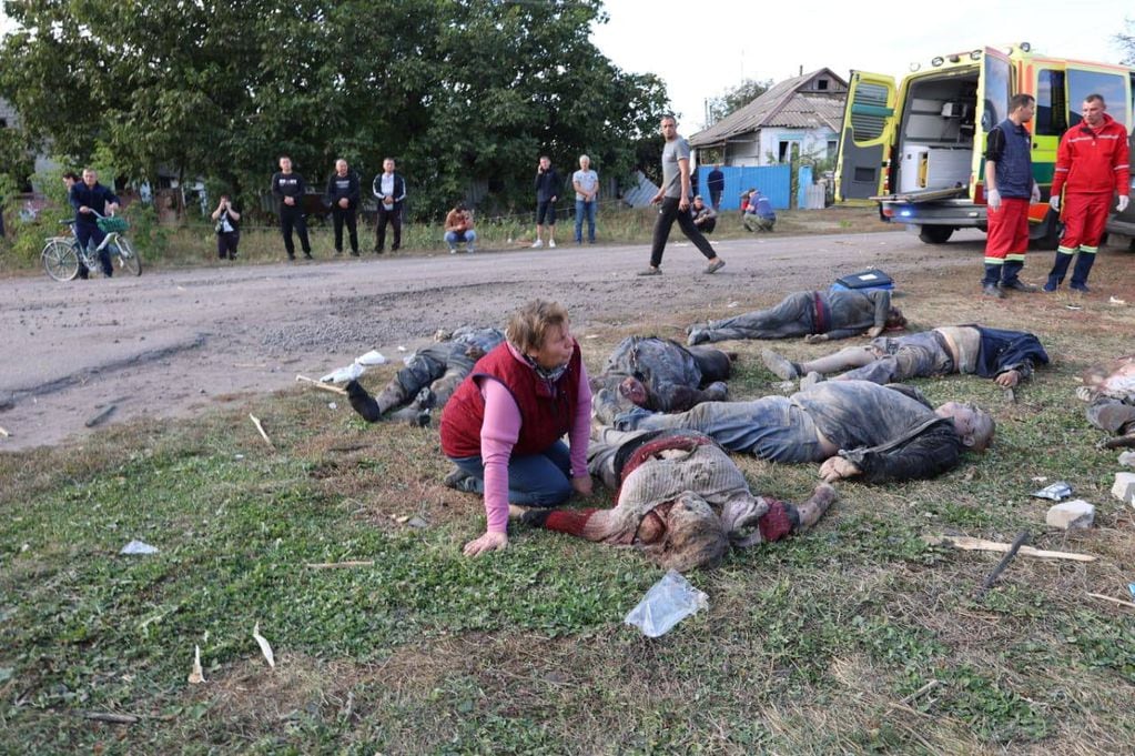IMÁGENES SENSIBLES: El gobierno ucraniano difundió imágenes del ataque.
