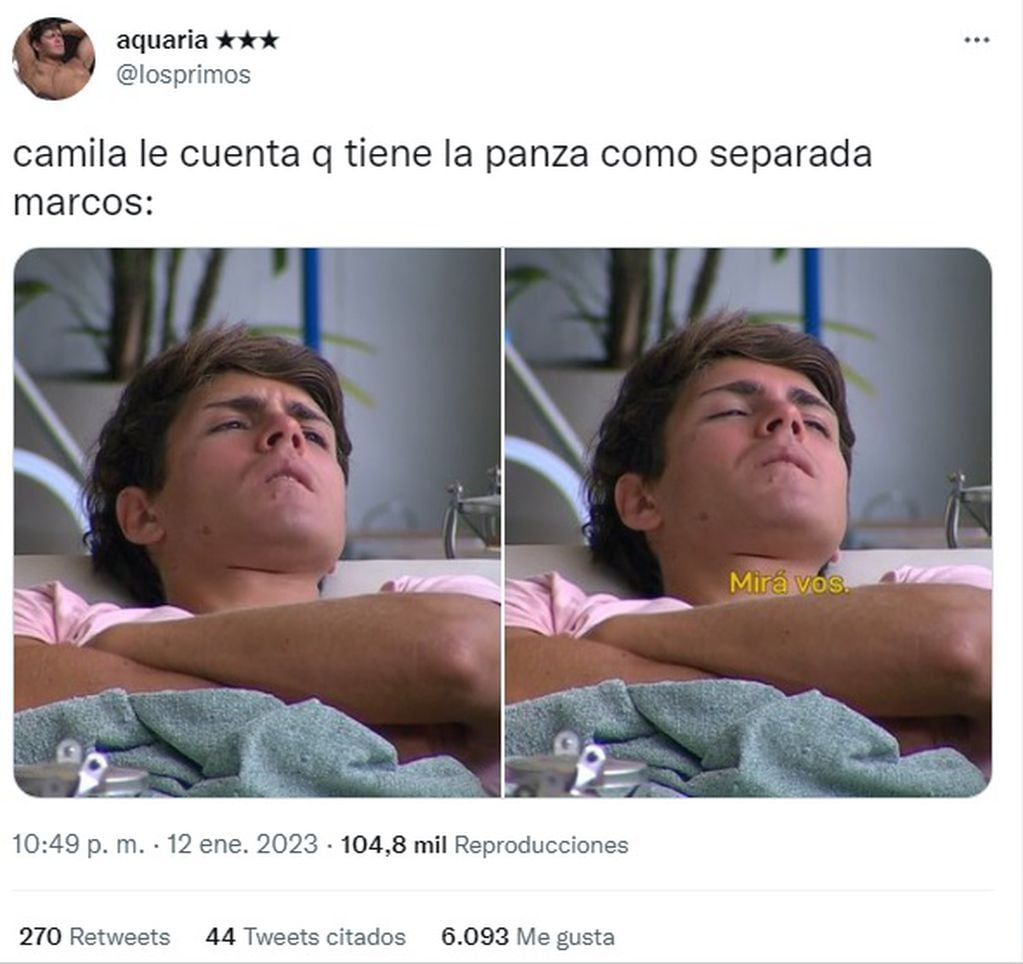 Los memes de Camila y Marcos