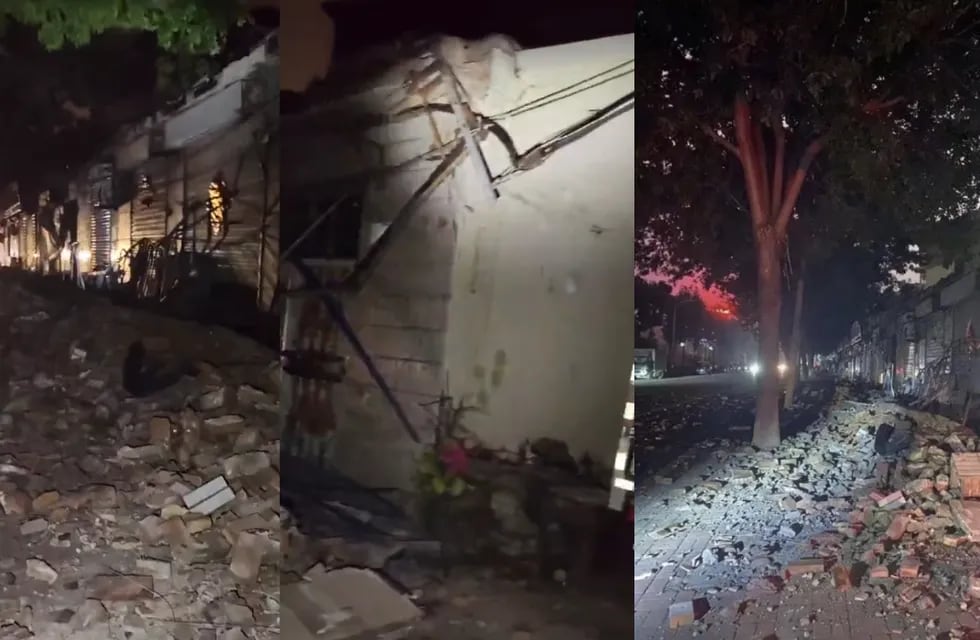 Medios internacionales reportan el colapso de entre 75 y 130 edificaciones. Captura video / Twitter.