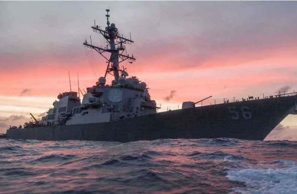 Foto del buque militar estadounidense (AP).