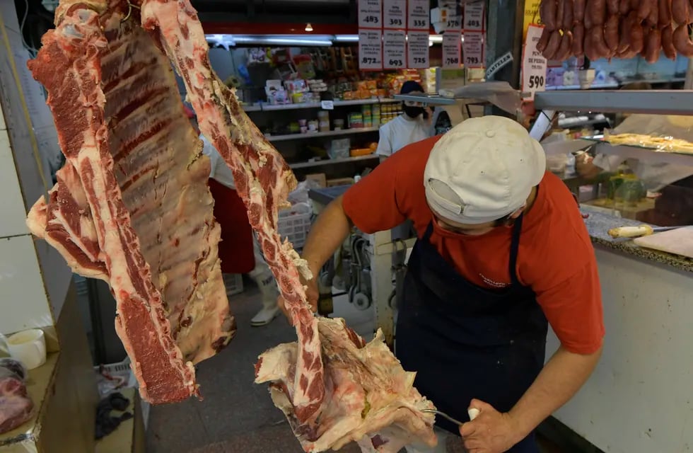 Comprar carne para un asado, cada vez más caro en Argentina. / Foto: Orlando Pelichotti -  Los Andes