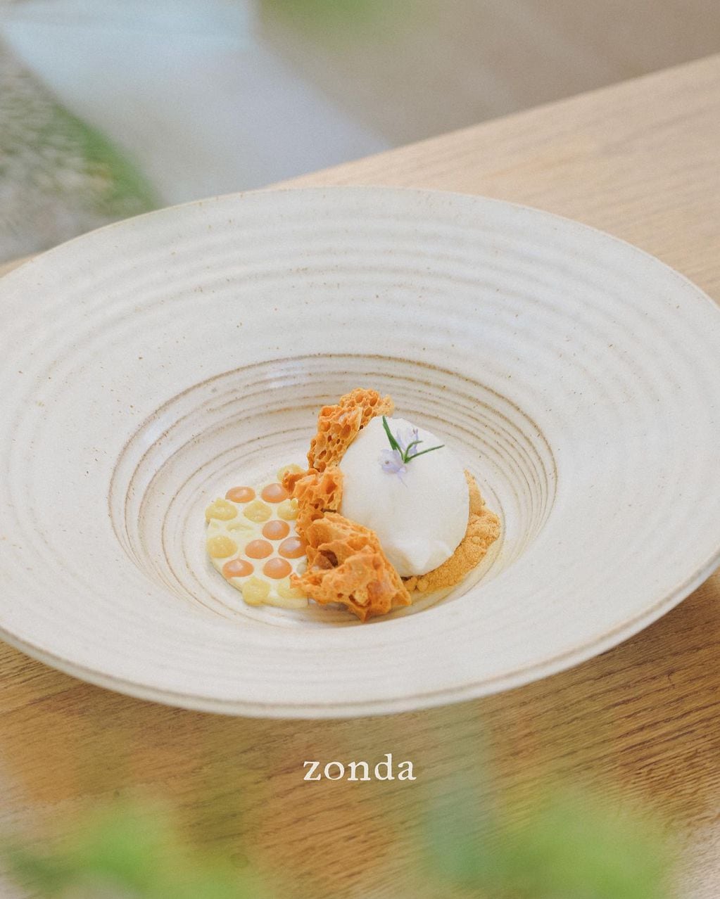 Gastronomía ganadora de estrella Michelin, plato de Zonda.