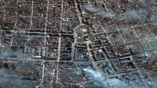 Guerra en Ucrania. Foto satelital