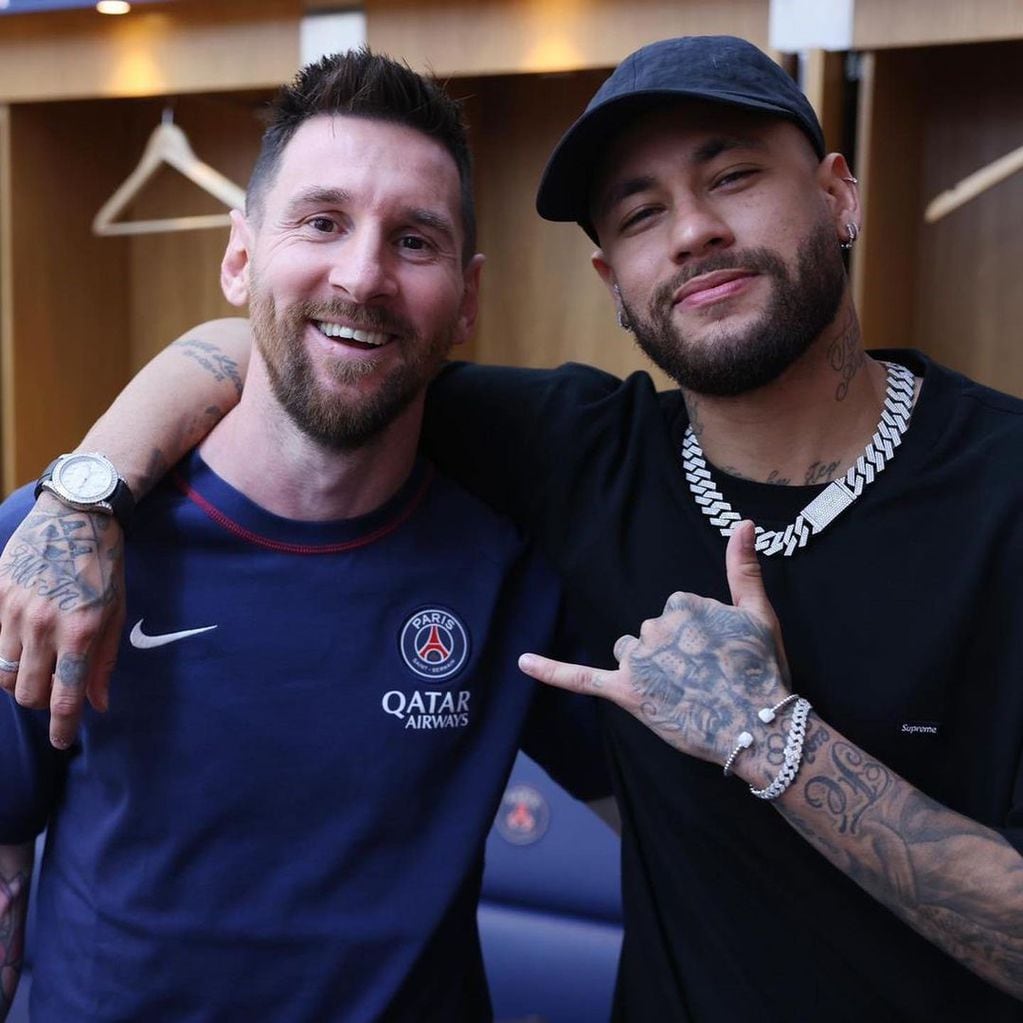 Neymar y Messi. Foto: Instagram.
