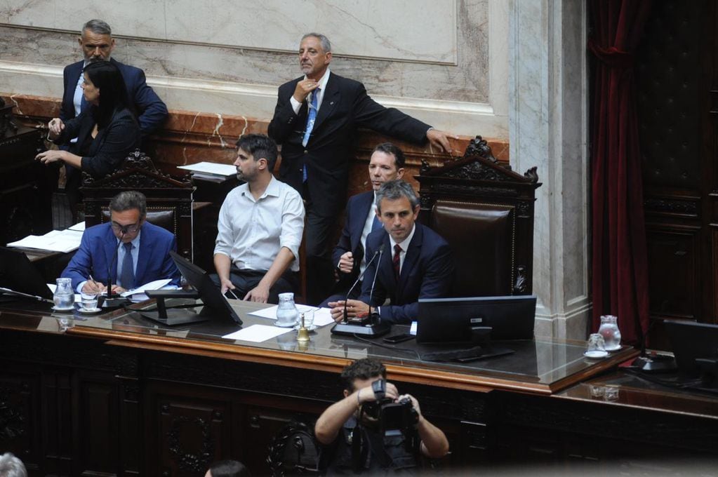 Comenzó la maratónica sesión en Diputados para aprobar la ley base del gobierno de Milei. Federico López Claro