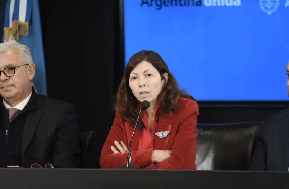 Silvina Batakis y el equipo económico dieron su primer conferencia de prensa. (Federico López Claro)
