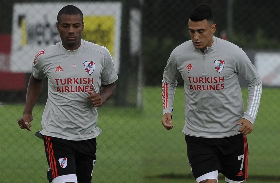 Nicolás De la Cruz y Matías Suárez, dos cartas de ataque de River Plate que continúan recuperándose. / gentileza