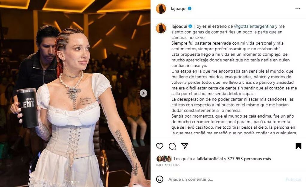La flamante jurado de Got Talent Argentina se emocionó al ver a uno de sus bailarines.