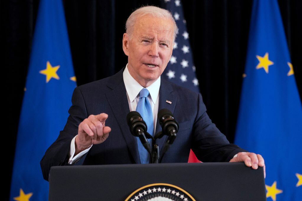 Joe Biden habló desde Varsovia. (Foto / AP)