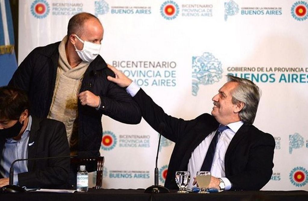 Martín Insaurralde con Alberto Fernández