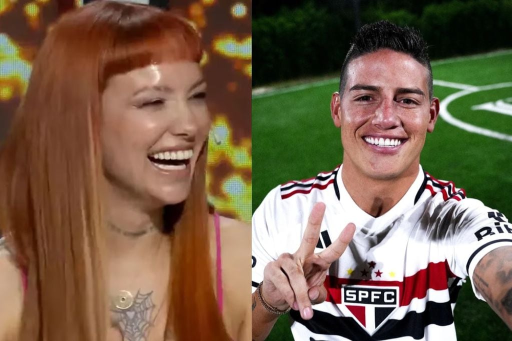 La Joaqui contó que sale con un futbolista; ¿Es James Rodríguez? (Collage web)