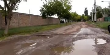 Lagunas en la calle tras las lluvias