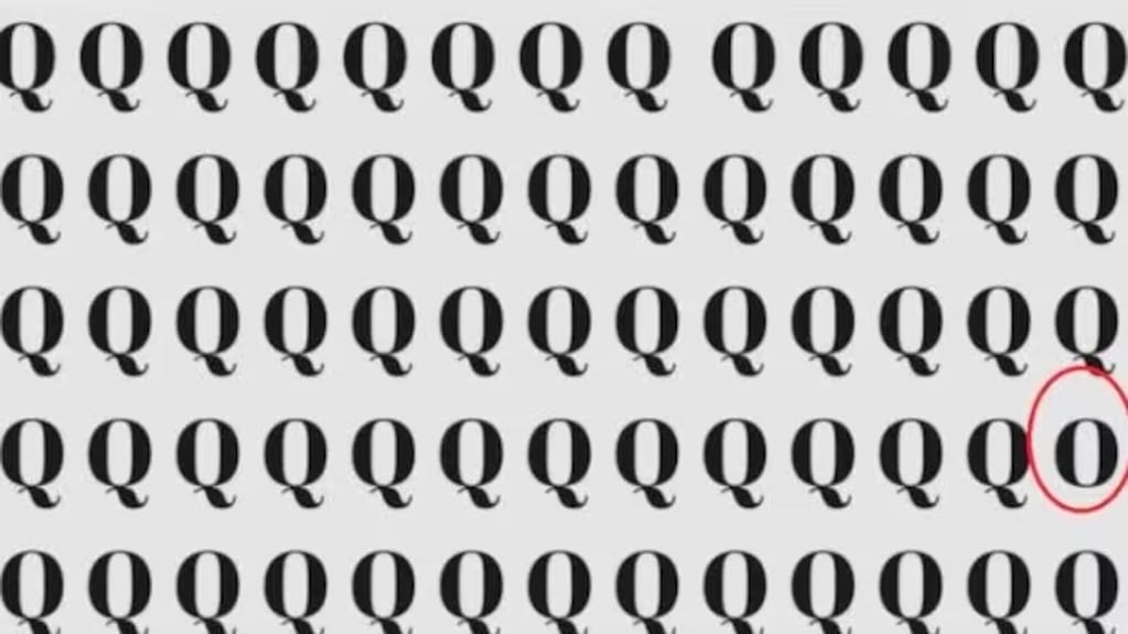 ¿Podés encontrar la letra O entre todas las Q en menos de 10 segundos?