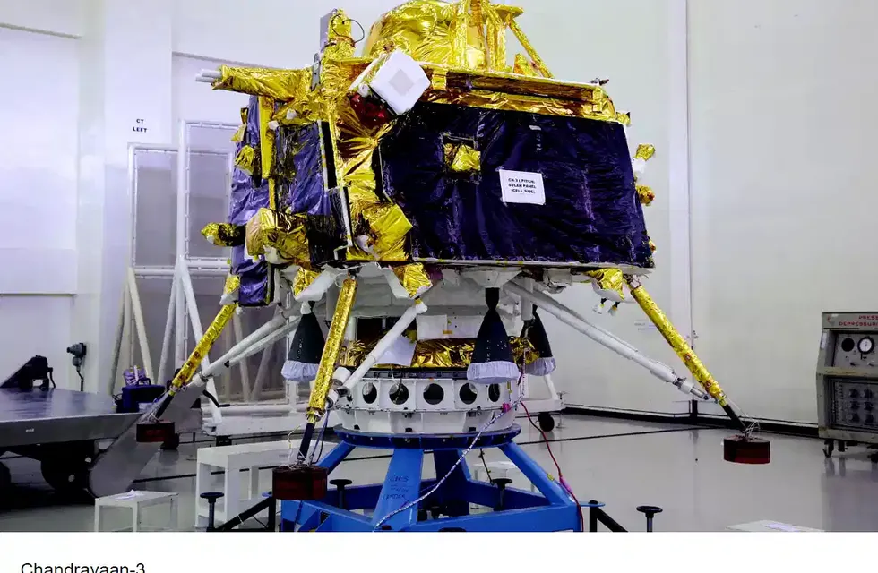 Chandrayaan-3, la nave que será el vehículo por el cual la India intentará por segunda vez aterrizar en la Luna.