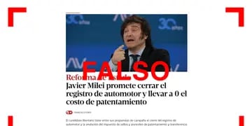 No, Clarín no publicó una noticia sobre una supuesta promesa de Javier Milei de cerrar el Registro Automotor, y esa propuesta no figura en su plataforma electoral