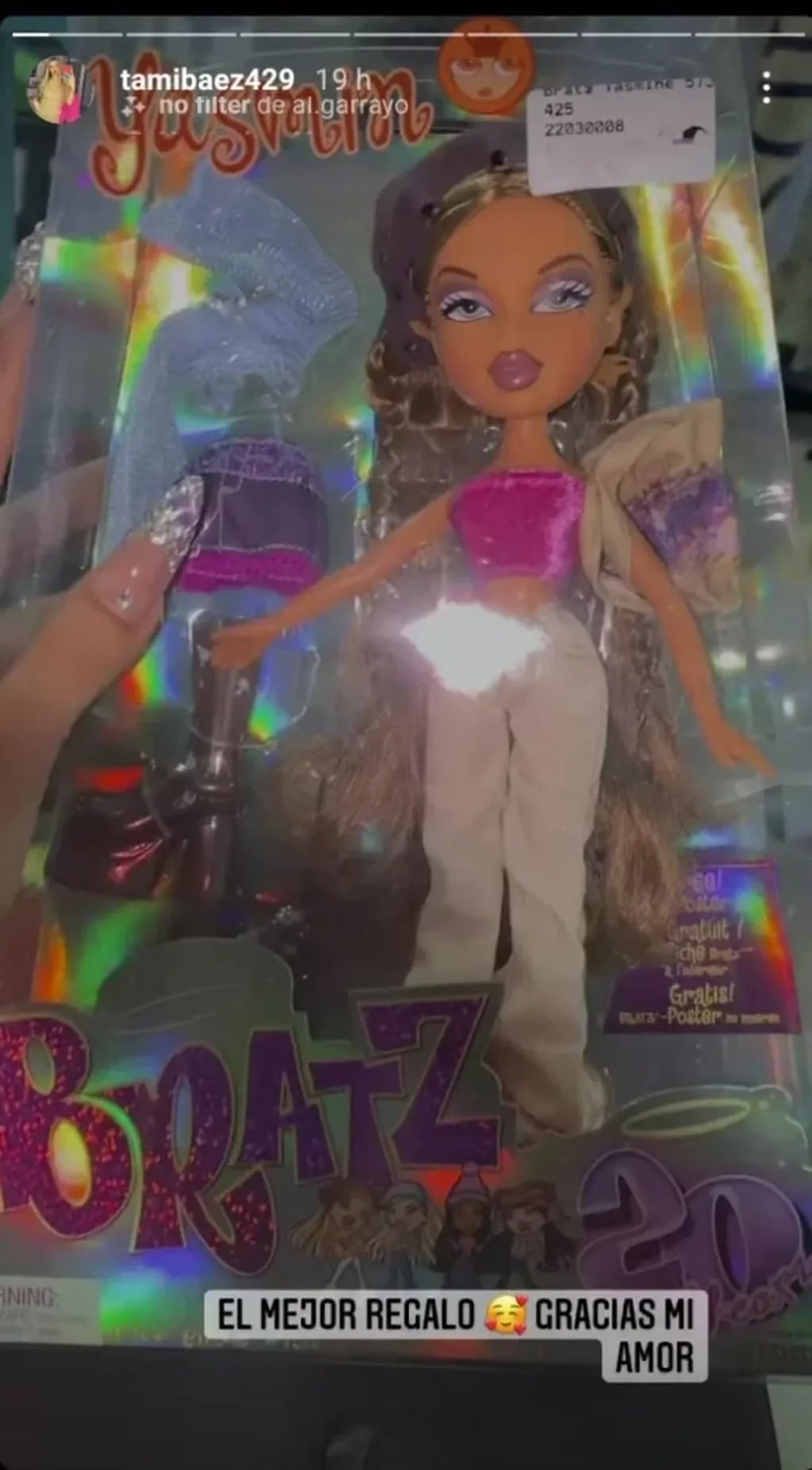 El mejor regalo que l-Gante le hizo a Tamara Báez: una muñeca Bratz.