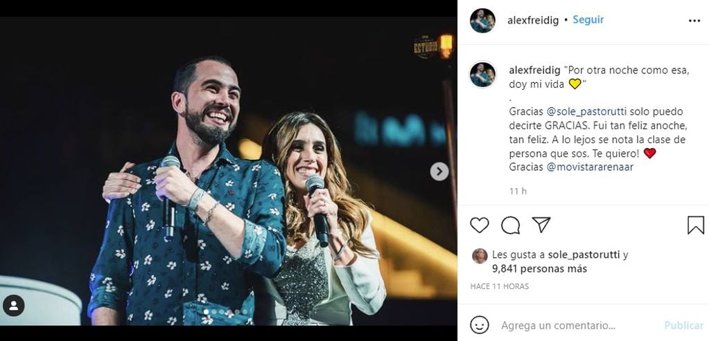 Soledad Pastorutti junto a Álex Freidig - Instagram 