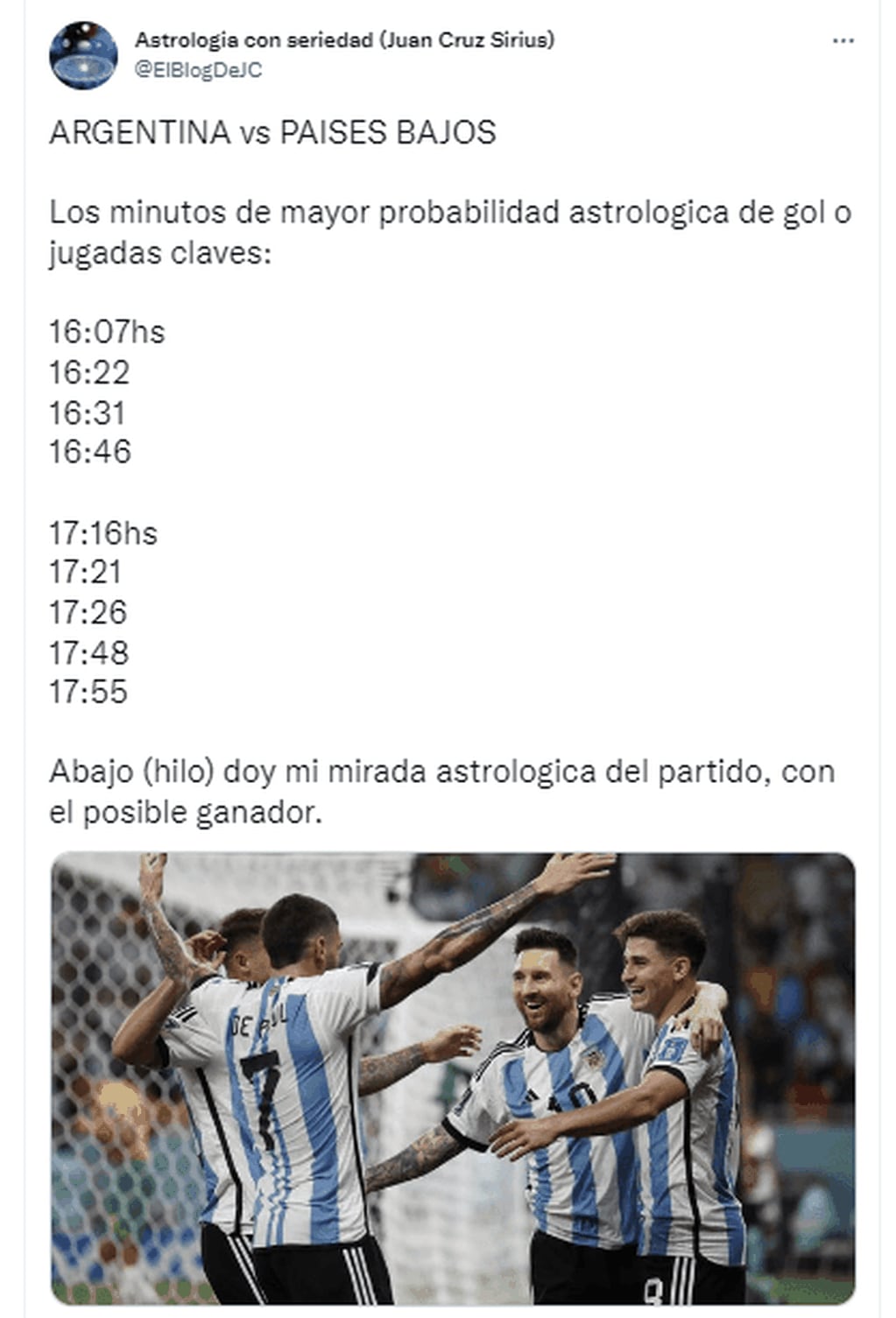 Las predicciones de Argentina vs Países Bajos