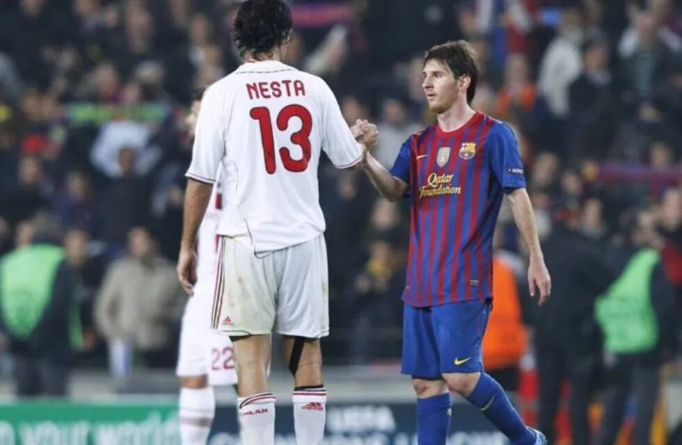 Nesta y Messi se vieron las caras en la Champions League (AP)