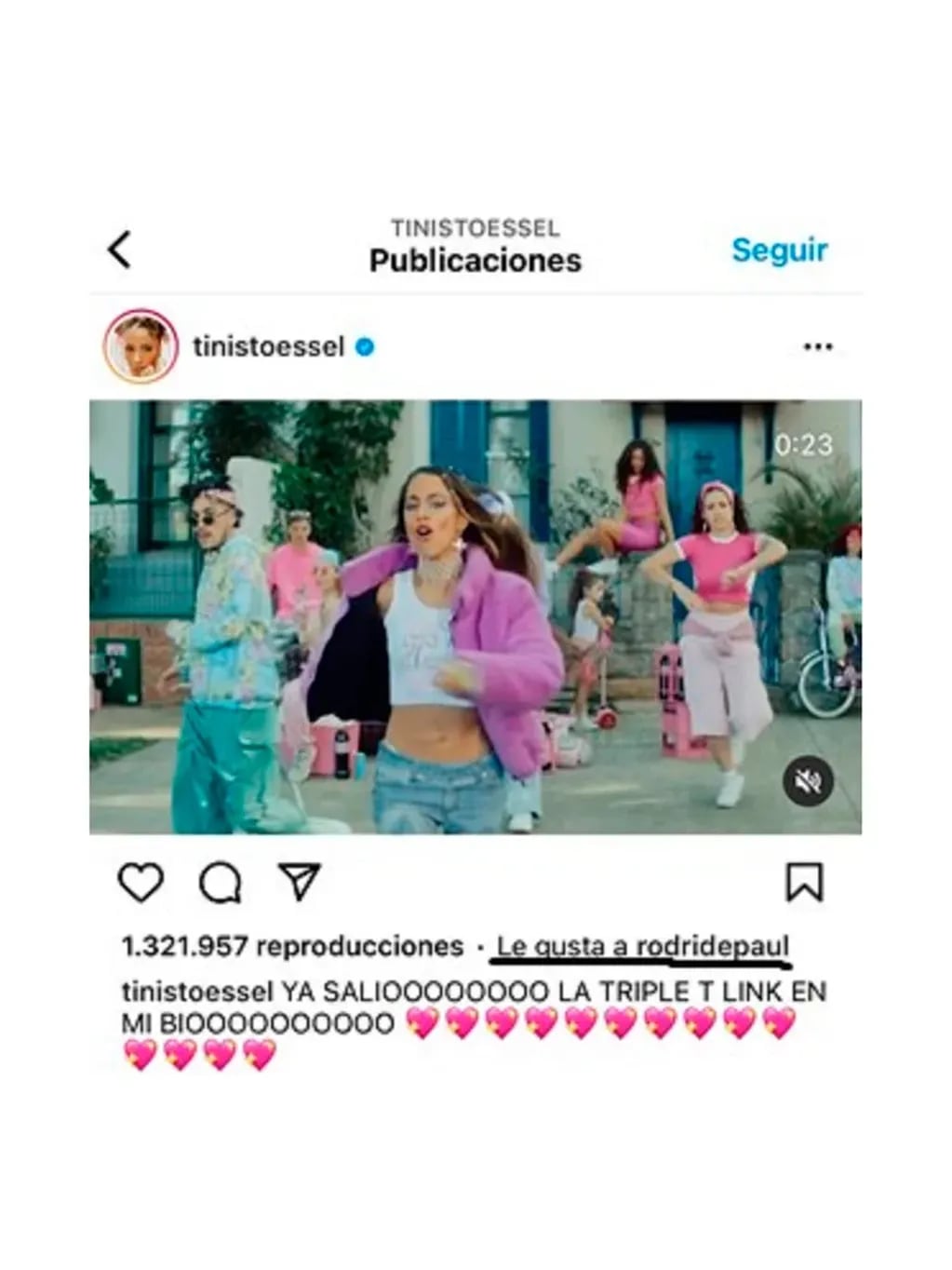 Tini Stoessel lanzó nuevo tema y apareció en un vivo de Instagram