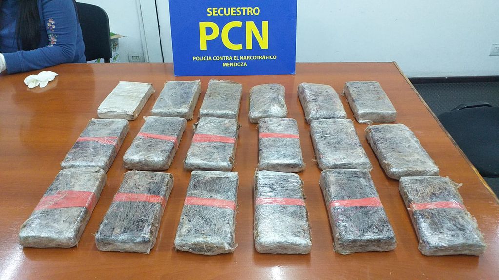 Decomisaron 20 kilos de cocaína en Las Heras. Ministerio de Seguridad