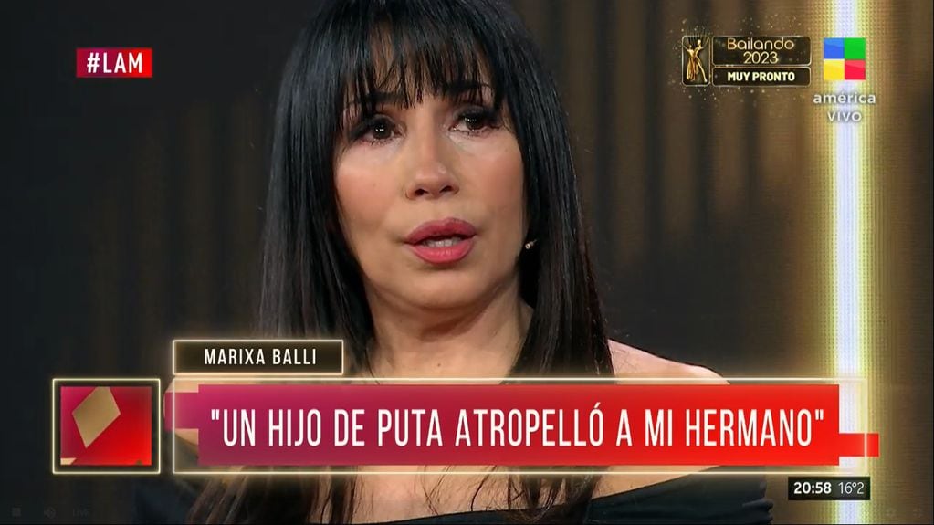 Marixa Balli se quebró en LAM. Captura del video.