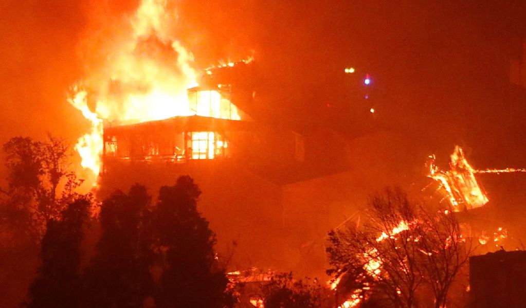 Incendios forestales en Viña del Mar, Chile (Gentileza / Agencia Uno)