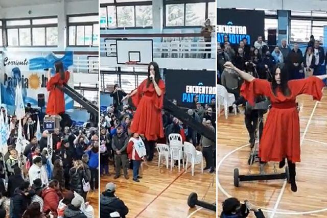 Una mujer cantó el Himno Nacional Argentino volando y se hizo viral