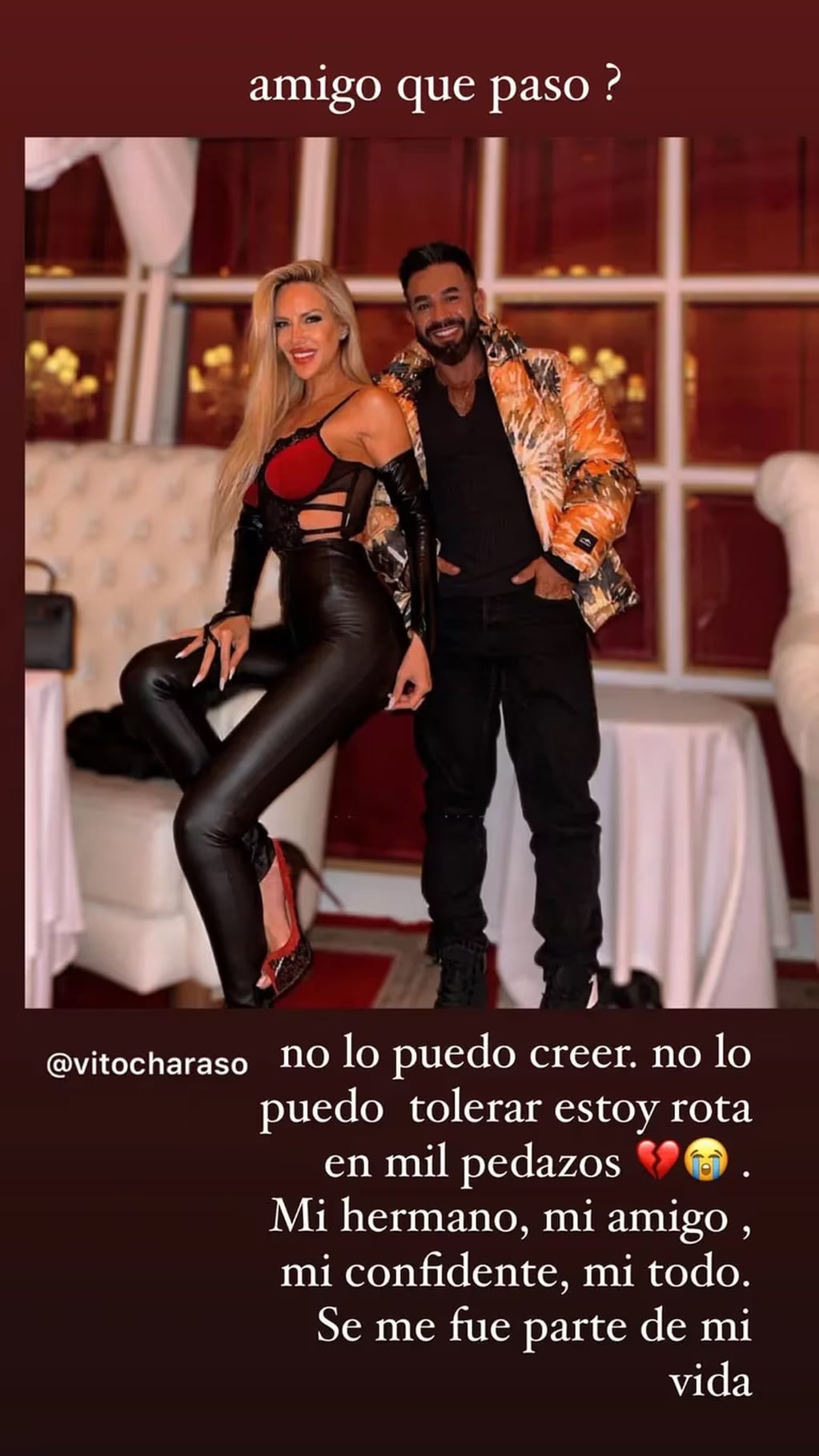 Luciana Salazar y su mejor amigo Charles Raúl Sotelo - Instagram Luciana Salazar