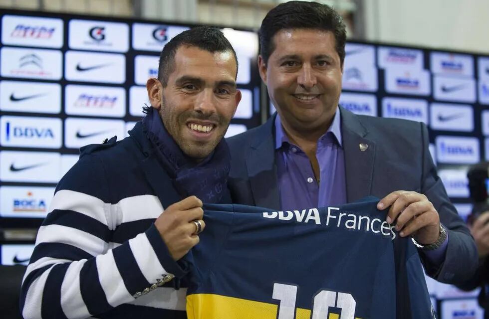 Carlitos Tevez volvió a Boca en 2015 dela mano de Daniel Angelici. / Gentileza.