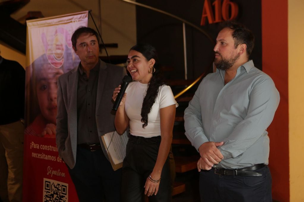 Enrique Sampedro (Presidente Banco de Alimentos Mza), Lorena Troncoso (Directora Ejecutiva – Banco de Alimentos Mza), Ariel Bonomo (Arquitecto del proyecto)