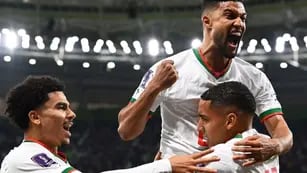 El festejo de los futbolistas marroquíes