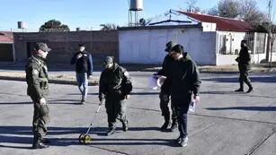 Gendarmería reconstruyendo el hecho de la desaparición de Guadalupe Lucero en San Luis