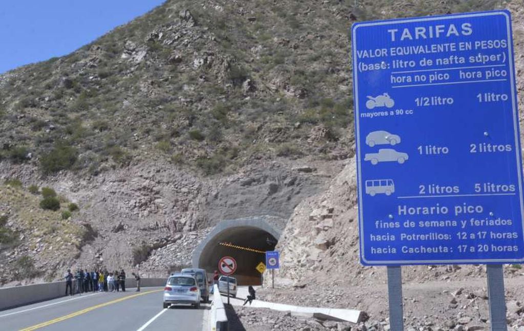 Durante unas semanas, no se cobrará peaje en el túnel Cacheuta-Potrerillos (Archivo / Los Andes)