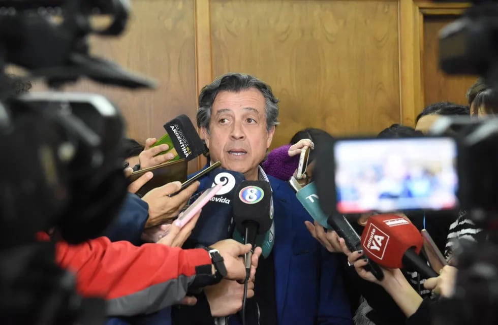El ministro de Gobierno, Víctor Ibáñez, habló sobre los paros en Mendoza. Foto: Prensa Gobierno