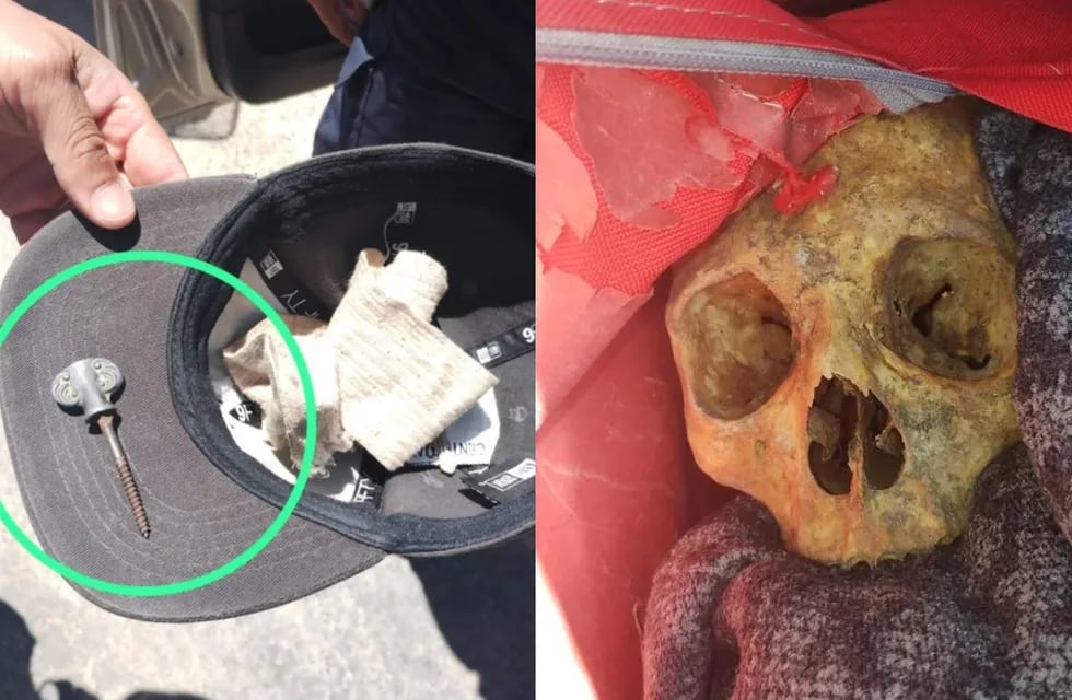 Los macabros elementos encontrados en el vehículo del pai umbanda. Foto: 0221