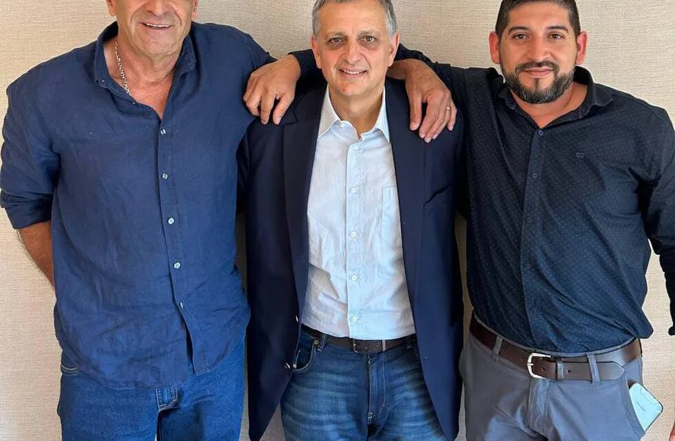 Julián Matamala, Horacio Marín, próximo titular de YPF, y Sebastián Aguilar.