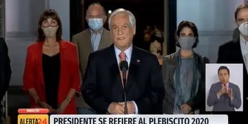 Sebastián Piñera habla tras conocerse los resultados del plebiscito