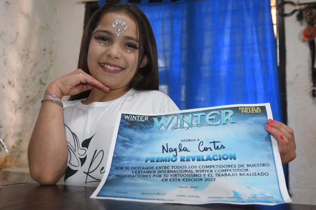 A sus 10 años, Nayla ya tiene decidido su futuro: será bailarina árabe y profesora. Foto: José Gutierrez / Los Andes