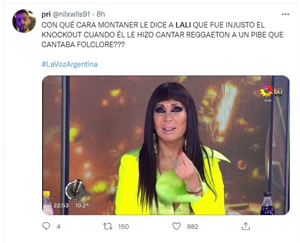 Polémica en redes por el cruce entre Lali Espósito y los Montaner (Twitter)