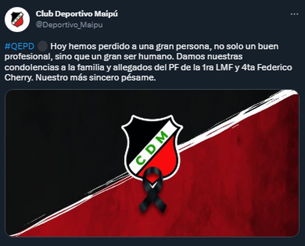 El comunicado del Deportivo Maipú