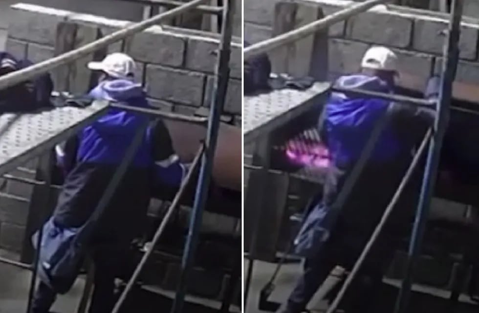 Insólito robo: se llevó una tira de asado de una parrilla (Captura de video)