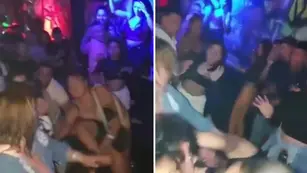 Video: entre insultos y totalmente alcoholizadas un grupo de seis mujeres se agarró a las piñas en un boliche