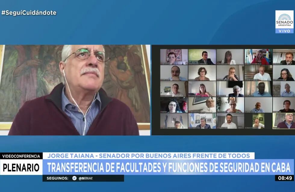 El senador Jorge Taiana (Frente de Todos) comparó a los opositores con "femicidas" - Captura